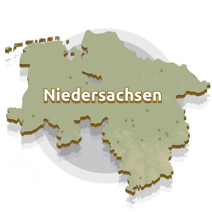 SEO Agentur Niedersachsen - Karte der Region mit Standorten für lokale Suchmaschinenoptimierung