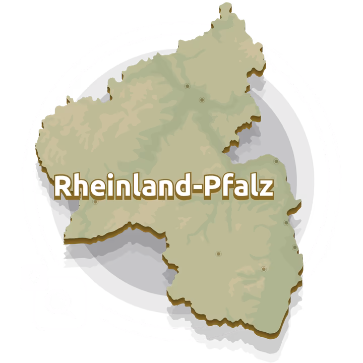 SEO Agentur Rheinland-Pfalz - Karte der Region mit Standorten für lokale Suchmaschinenoptimierung
