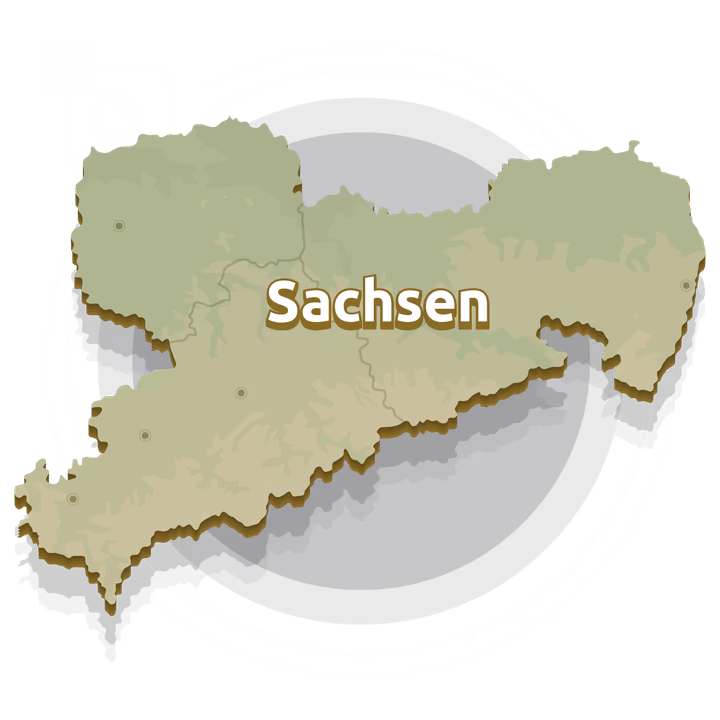 SEO Agentur Sachsen - Karte der Region mit Standorten für lokale Suchmaschinenoptimierung