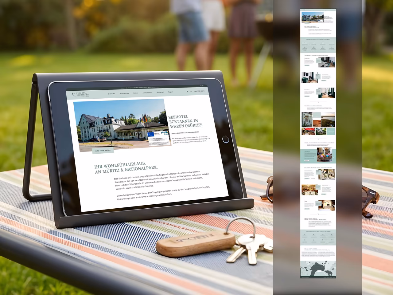 Website Design f&uuml;r das Seehotel Ecktannen in Waren M&uuml;ritz entwickelt von 4eck Media