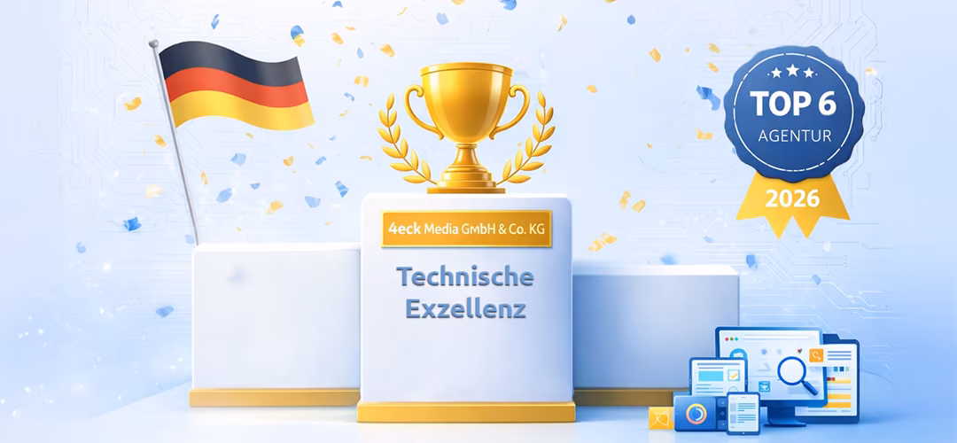 Top-Platzierung f&uuml;r 4eck Media bei Webdesign-Agenturen