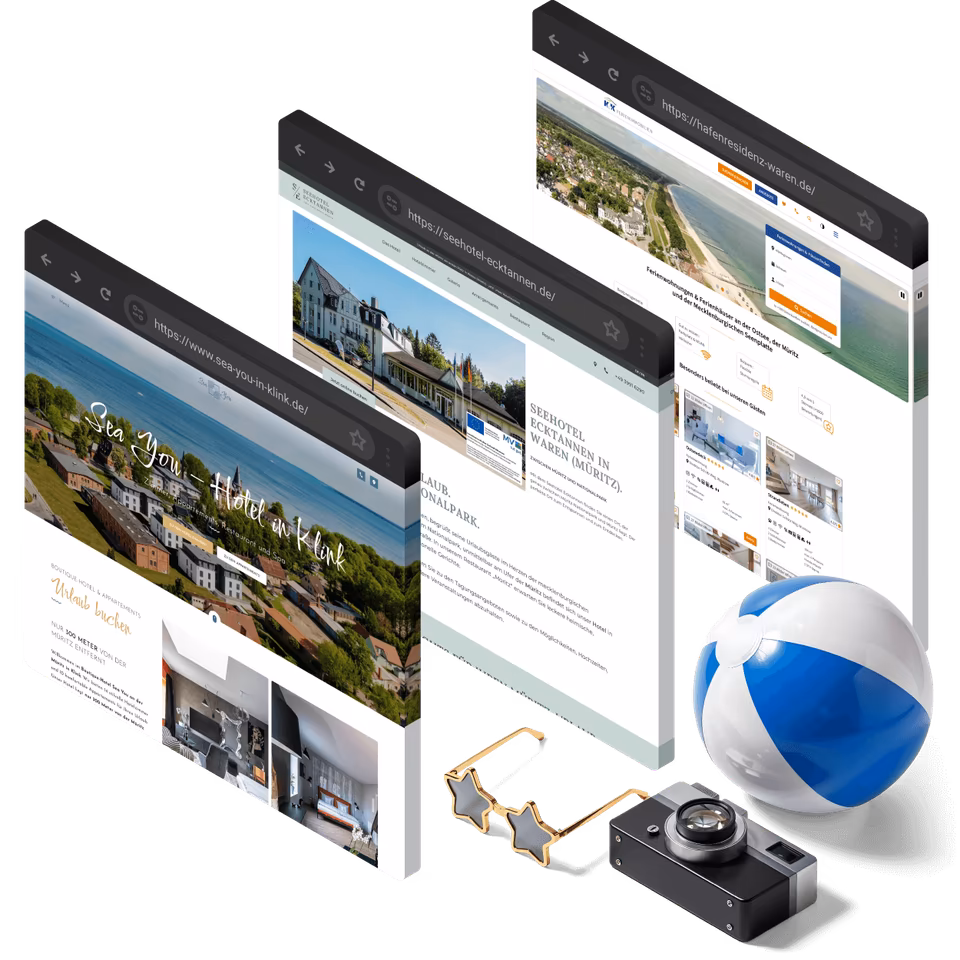 Webdesign und SEO für Hotels, Ferienwohnungen und Tourismus mit Referenzprojekten von 4eck Media
