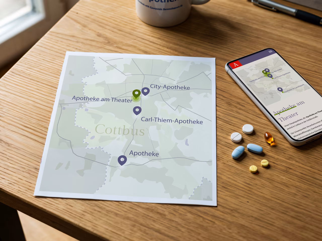 Kartografie und Map-Design f&uuml;r Apotheken-Standorte