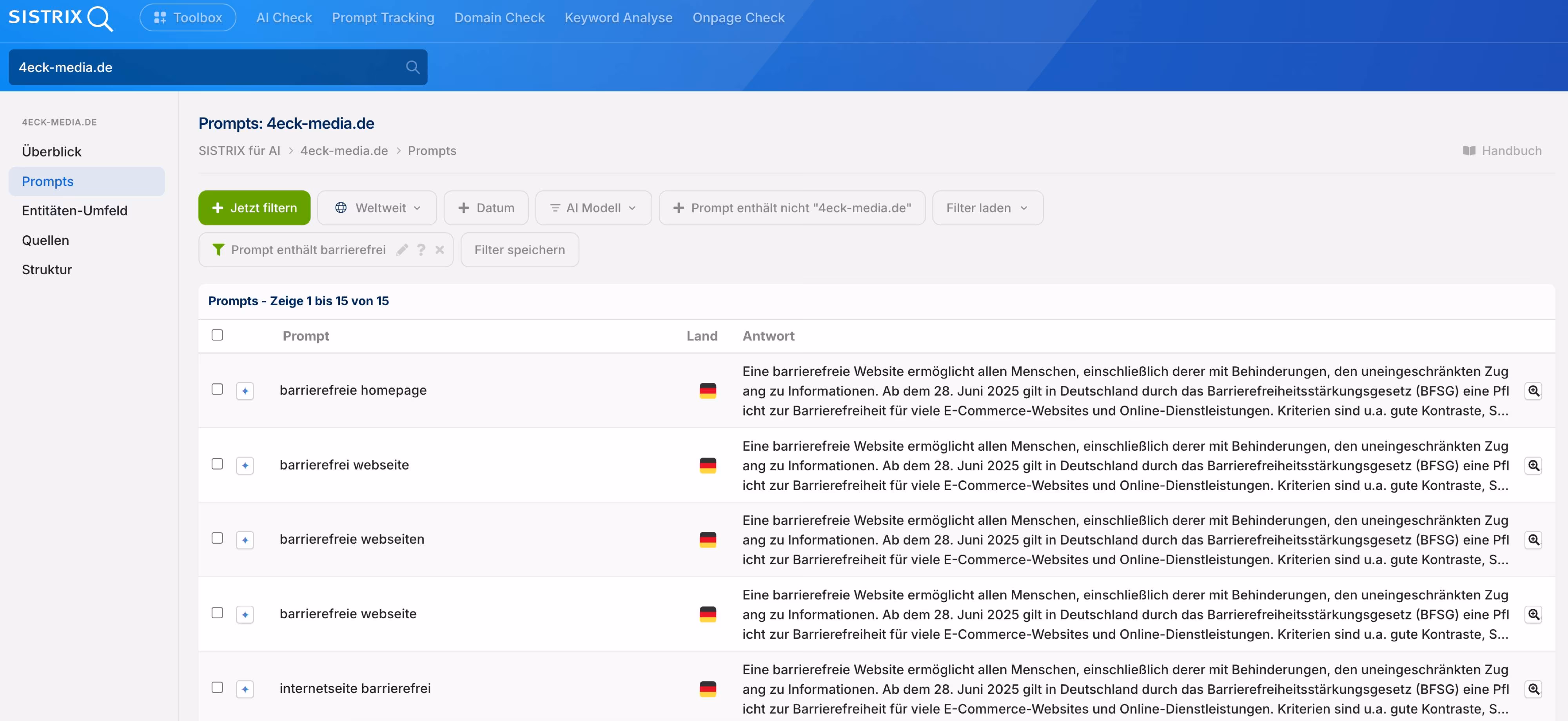 AI Search: Barrierefreie Website als Prompt