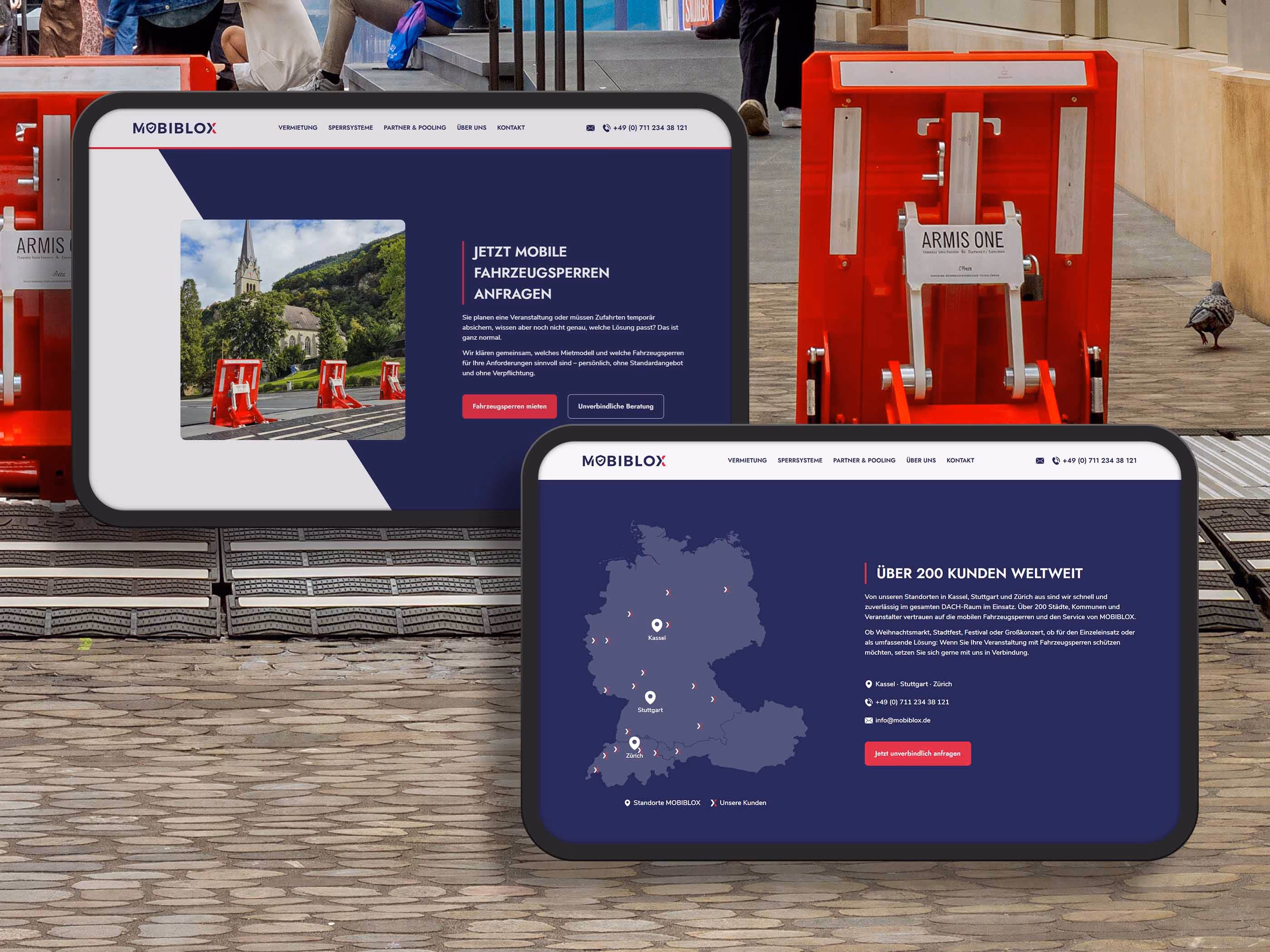 MOBIBLOX Mietanfrage und Standort&uuml;bersicht f&uuml;r Deutschland, &Ouml;sterreich und die Schweiz in der Case Study
