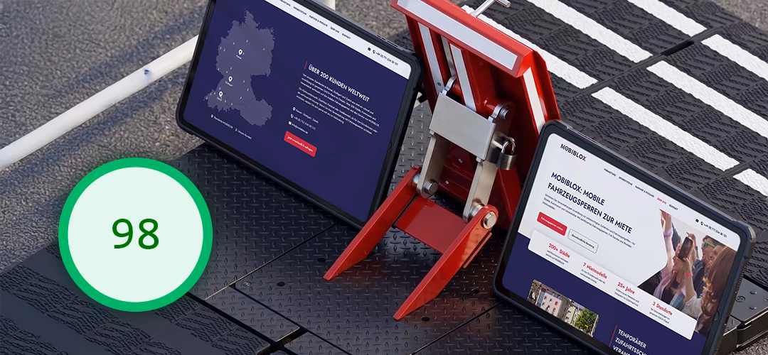Die perfekte Website f&uuml;r Sicherheits- und Industrieunternehmen, realisiert f&uuml;r mobiblox.de