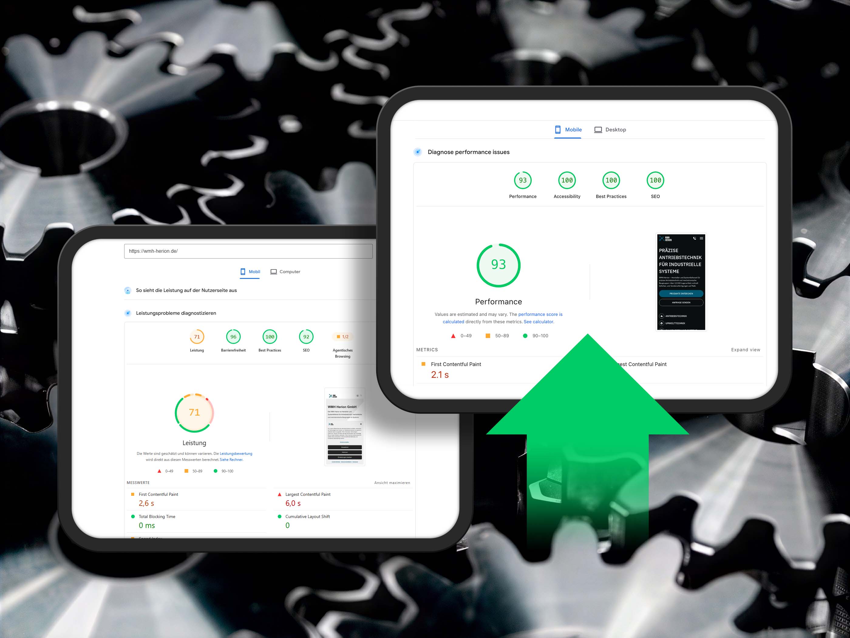 PageSpeed-Verbesserung beim Relaunch