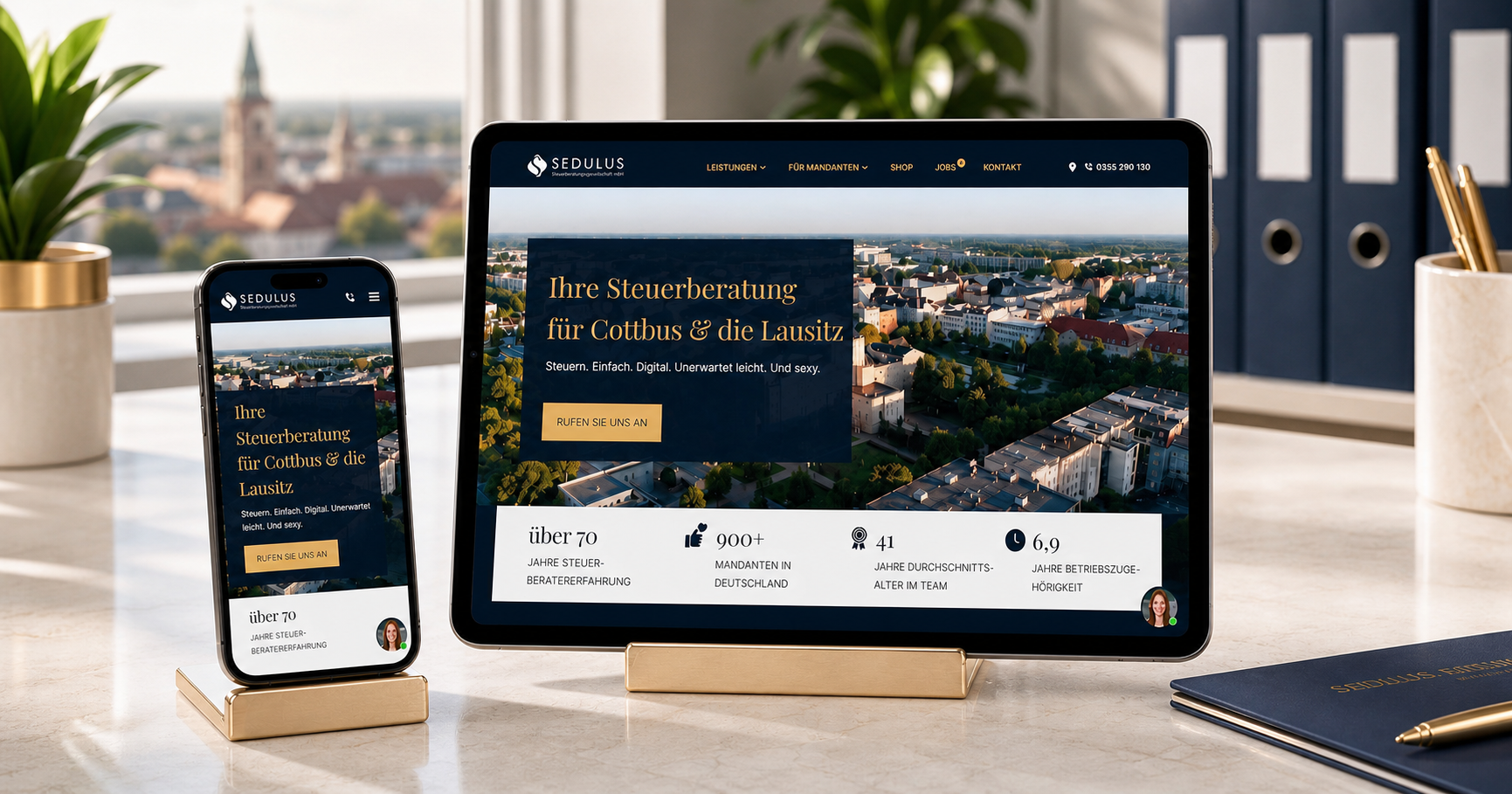Responsive SEDULUS Website f&uuml;r Steuerberater in Cottbus